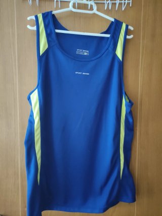 Camiseta deportiva Sport Zone azul y verde Talla L