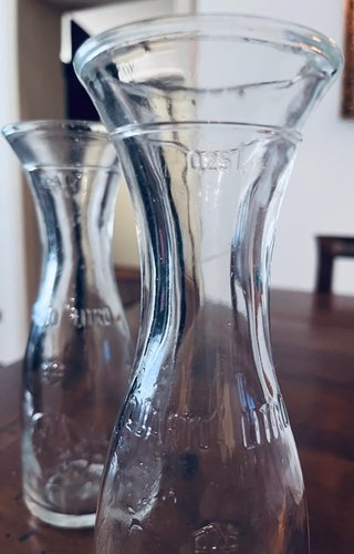 Coppia Caraffe Vetro Vintage