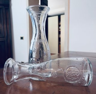 Coppia Caraffe Vetro Vintage