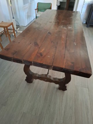 Mesa de comedor de madera 2m x 0.80m