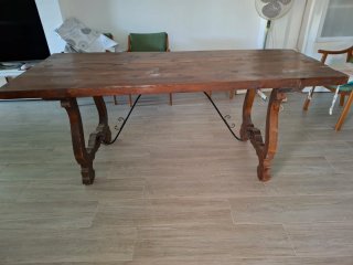 Mesa de comedor de madera 2m x 0.80m