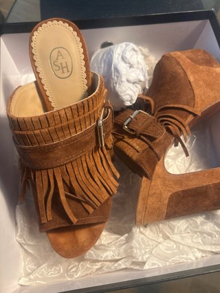 Zapatos tacón piel ASH mujer negros talla 40