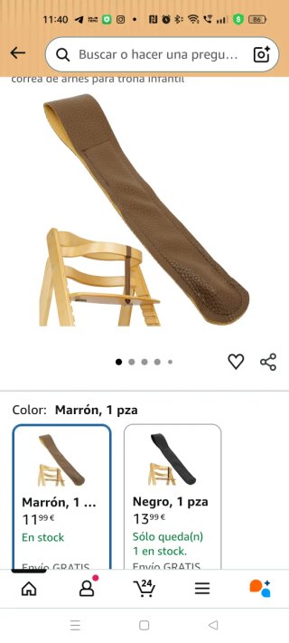 Arco frontal + correa cuero trona Stokke