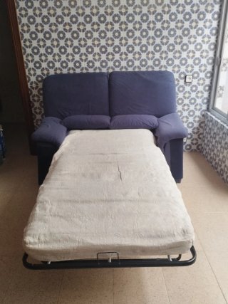 Sofá Cama Azul 2 Plazas