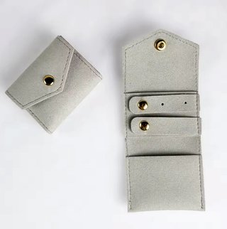 Mini joyero gris para bolso o viaje