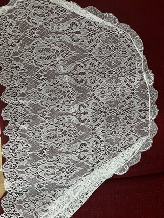 Mantilla Fallera Blanca Encaje