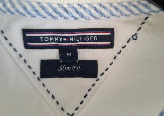 Polo Tommy Hilfiger Blanco Vintage Retro