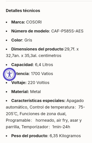 Freidora de Aire Cosori Dual Blaze Chef Edition