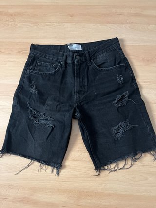 Bershka Pantalones Vaqueros Negros Rotos