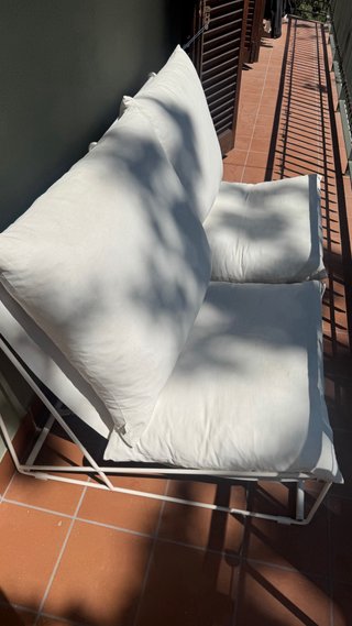 Sofá exterior blanco