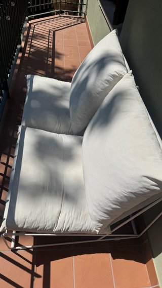 Sofá exterior blanco