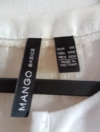 Blusa Mango Mujer Blanca