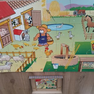 Puzzle madera granja infantil de 26 piezas