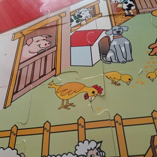 Puzzle madera granja infantil de 26 piezas