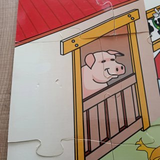 Puzzle madera granja infantil de 26 piezas