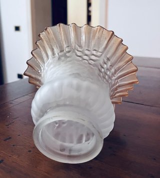 Paralume vintage vetro satinato ambrato