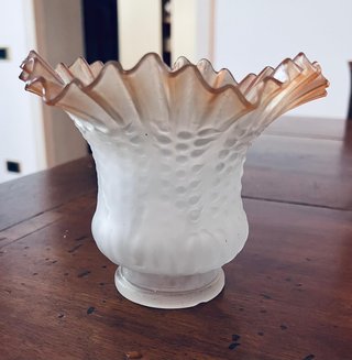 Paralume vintage vetro satinato ambrato