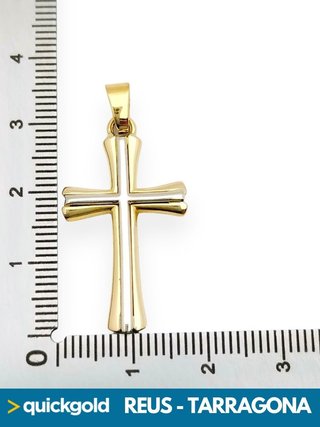 035-03-00434 CRUZ DE ORO BICOLOR DE 18K