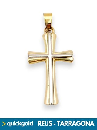 035-03-00434 CRUZ DE ORO BICOLOR DE 18K