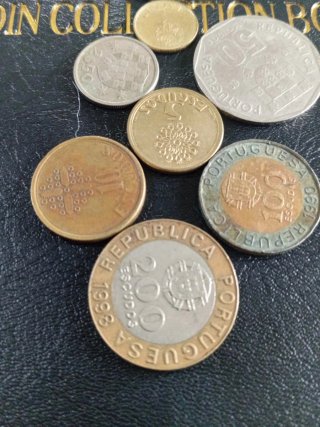 8 Moedas Antigas Portugal-Coleção Valores