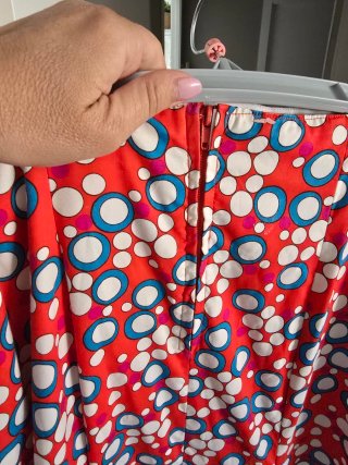 Falda flamenca volantes rojo y azul