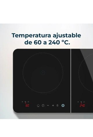 Placa Inducción Portátil Cecotec Doble
