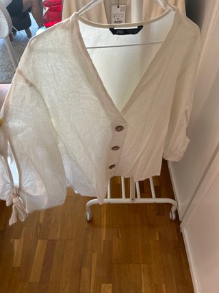 Blusa Zara Blanca Talla M