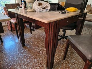 Mesa Comedor Madera y Mármol