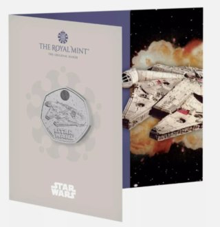UK 2024 moneda 50p Star Wars Halcón Milenario