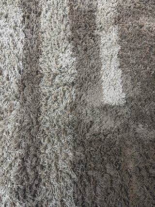 Alfombra pelo largo gris poliéster