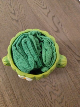 Vasetto porta stracci a forma di cactus