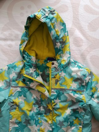 Chaqueta infantil estrellas y  acolchada rosa