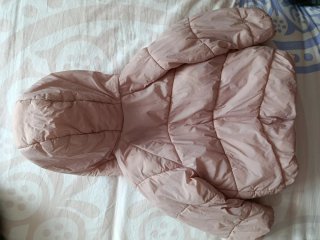Chaqueta infantil estrellas y  acolchada rosa