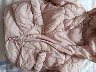 Chaqueta infantil estrellas y  acolchada rosa