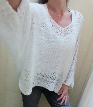 Jersey Verano Oversize Blanco Talla Única