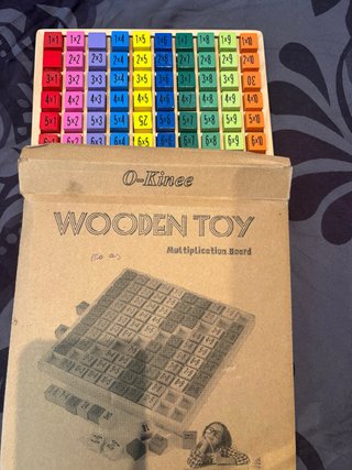 Juego de madera tablas de multiplicar