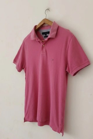 Tommy Hilfiger polo rosa taglia L uomo