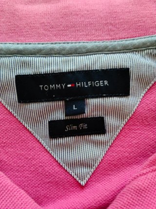 Tommy Hilfiger polo rosa taglia L uomo