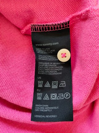 Tommy Hilfiger polo rosa taglia L uomo