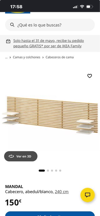 Cabecero de cama de madera
