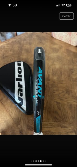 Pala Varlion Carbon Black con funda. Uso 1 partido