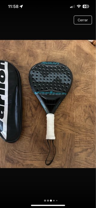 Pala Varlion Carbon Black con funda. Uso 1 partido