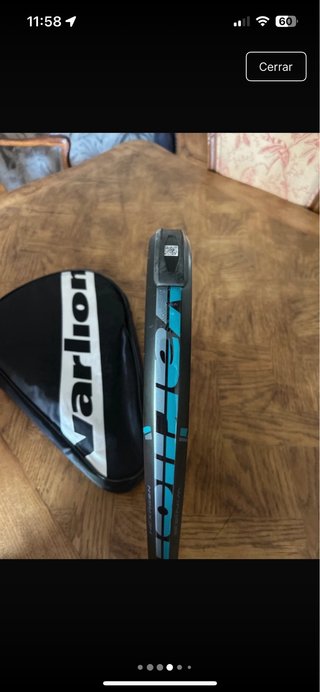 Pala Varlion Carbon Black con funda. Uso 1 partido