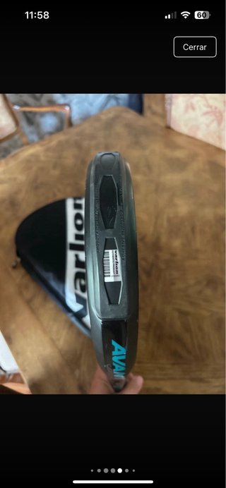 Pala Varlion Carbon Black con funda. Uso 1 partido