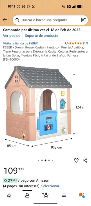 Casita infantil para jardín