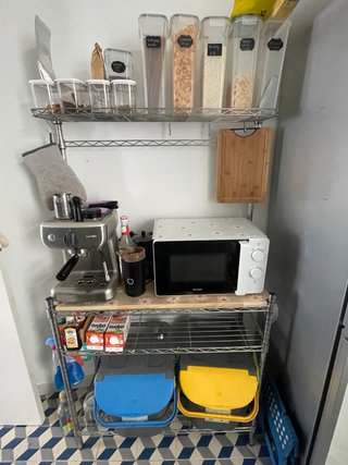 Estantería Cocina Amazon Basics Madera/Cromo