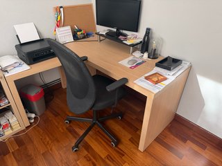 Escritorio Extensible Ikea Madera y Metal