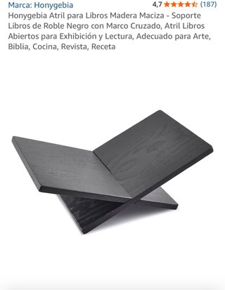 Honygebia - Atril para Libros Madera Negra
