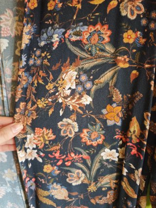 Kimono Bershka floral azul talla única