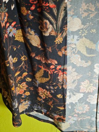 Kimono Bershka floral azul talla única